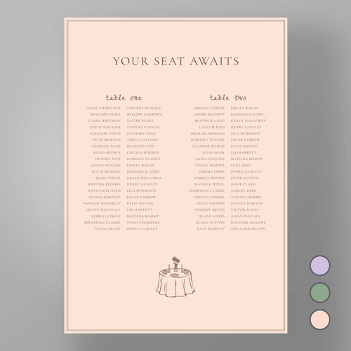 Show details for Soho Soirée - Table Plan