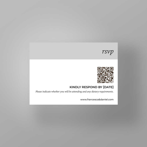 Show details for Monochrome Romance -  RSVP Card