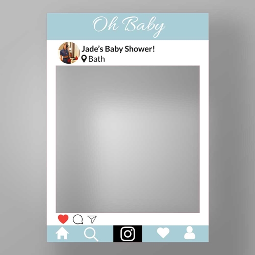 Show details for Baby Shower - Selfie Frame - Blue
