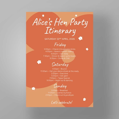Show details for Daisy Pop - Hen Party Itinerary