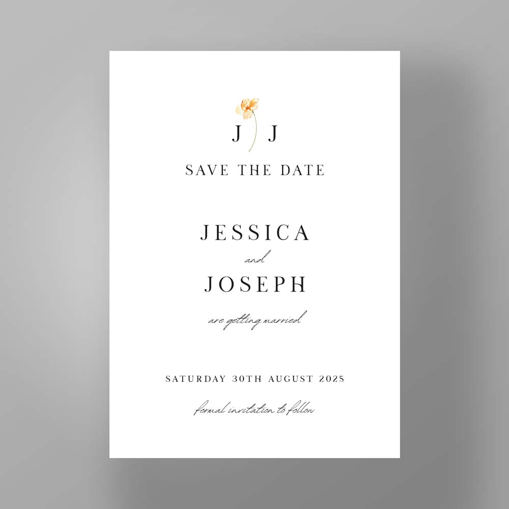 Show details for Golden Petals - Gatefold Wedding Invite