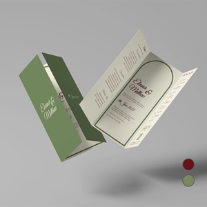 Show details for Merlot Moss - Gatefold Wedding Invite