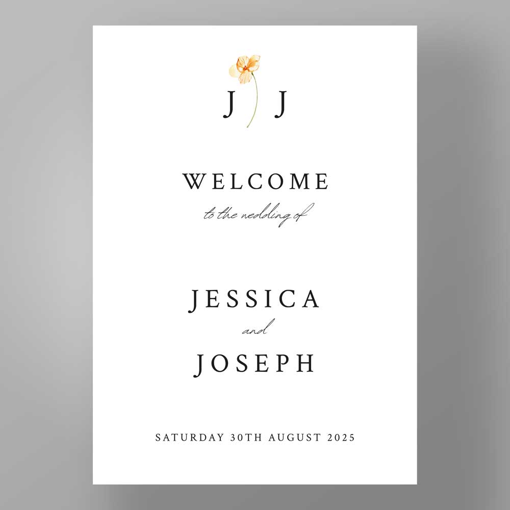 Show details for Golden Petals - Welcome Board