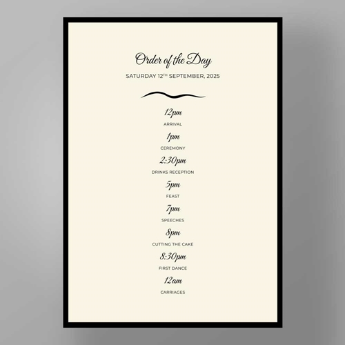 Show details for Mayfair Manor - Order of the day