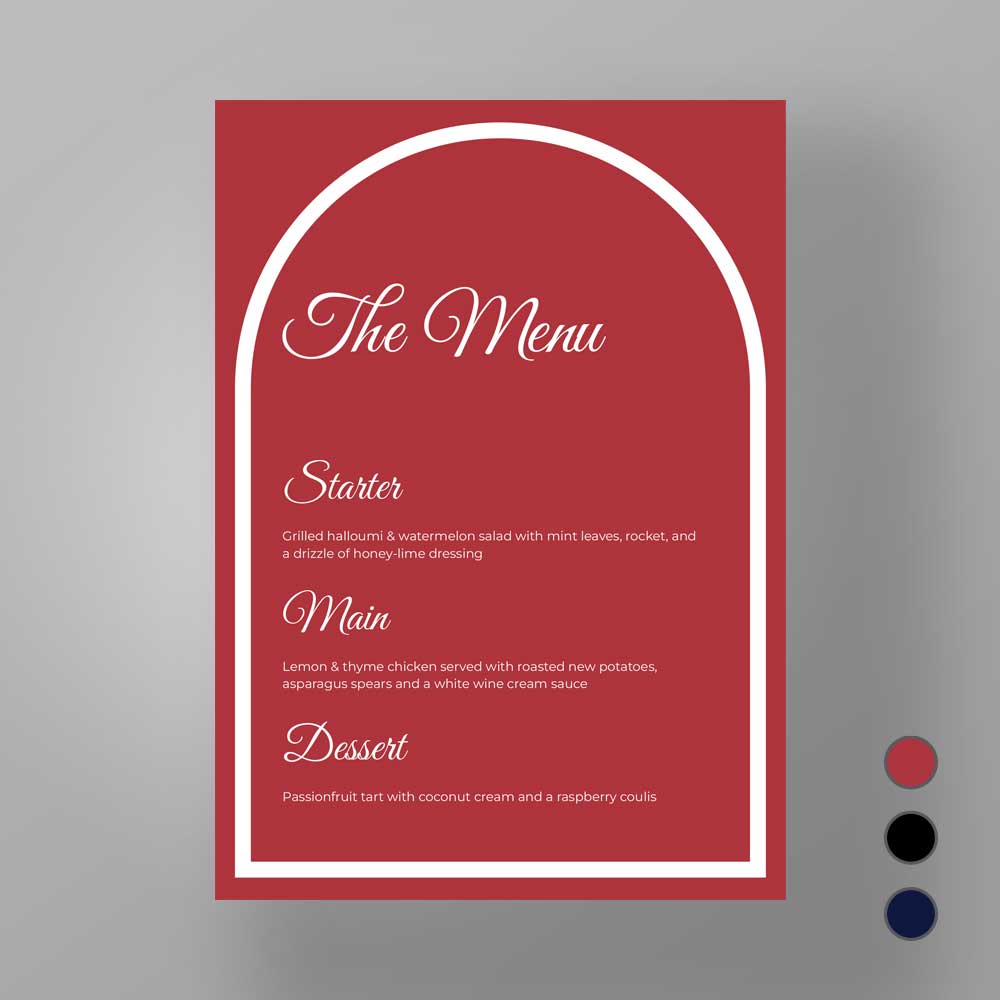 Show details for Modern Archway - Menus