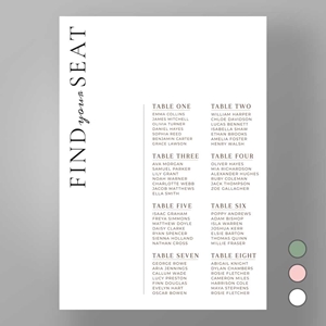 Show details for Kensington Edit - Table Plan