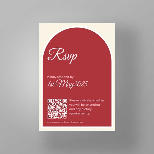 Show details for Ruby Arch -  RSVP Card
