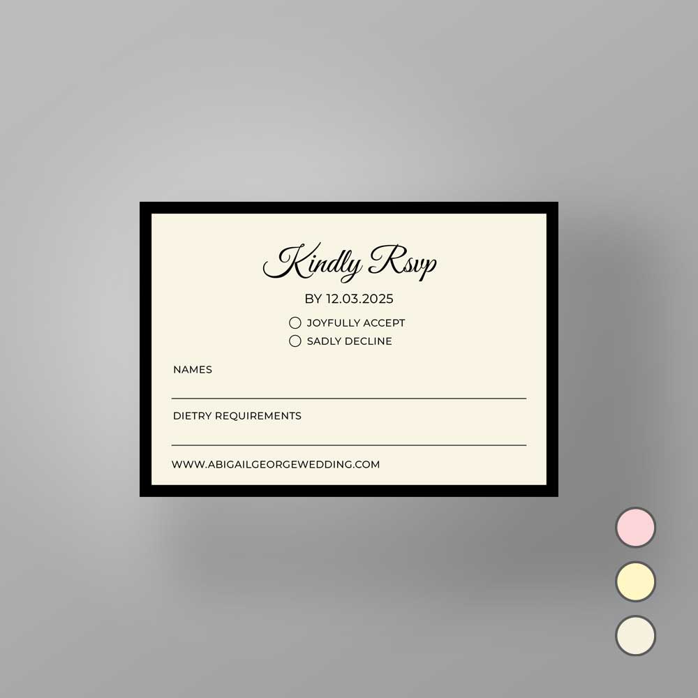 Show details for Mayfair Manor -  RSVP Card