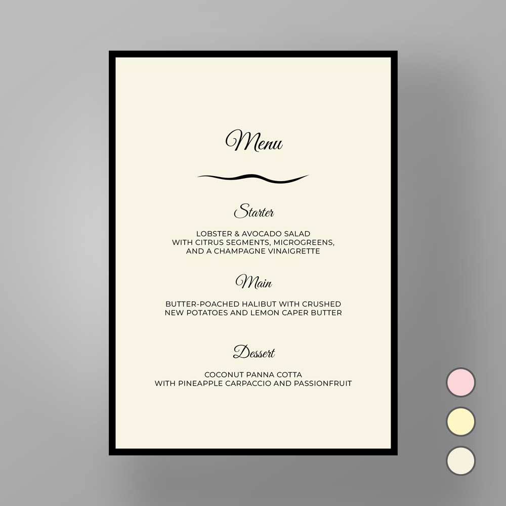 Show details for Mayfair Manor - Menus
