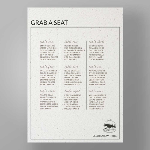 Show details for Granite Luxe - Table Plan