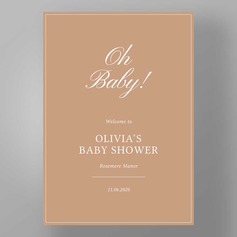 Show details for Oh Baby Baby Shower - Welcome Board - Neutral