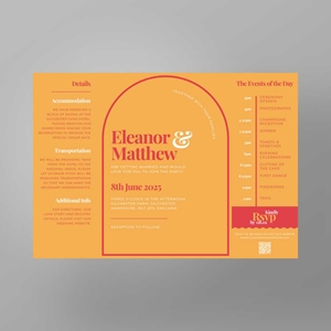 Show details for Carnaby Pop - Gatefold Wedding Invite