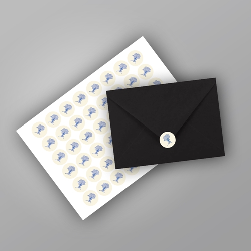 Show details for Belgravia Bloom -  Envelope Seal Stickers