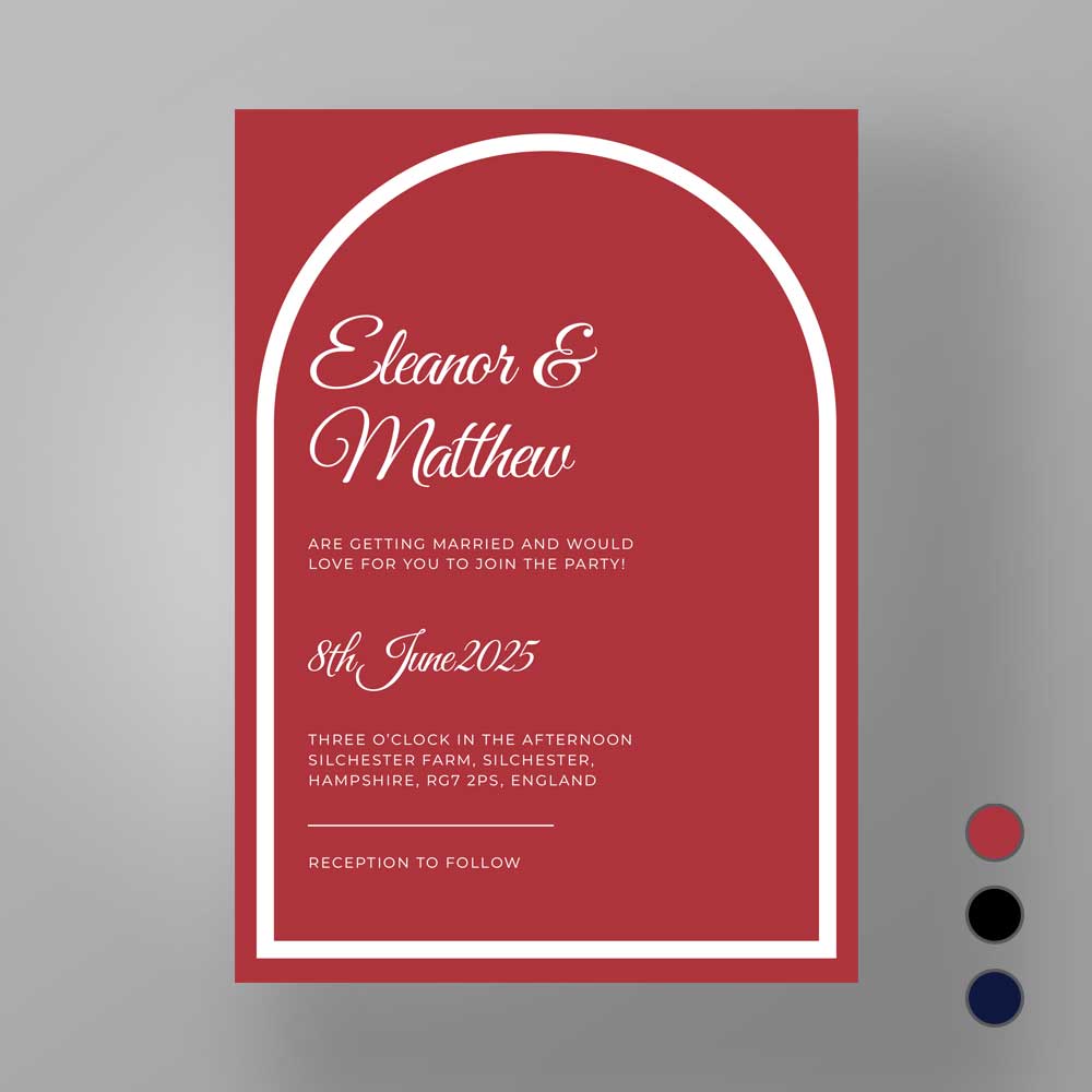 Show details for Modern Archway - Wedding Invite