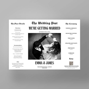 Show details for Headline Love - Gatefold Wedding Invite