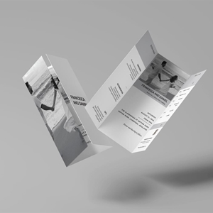 Show details for Monochrome Romance - Gatefold Wedding Invite