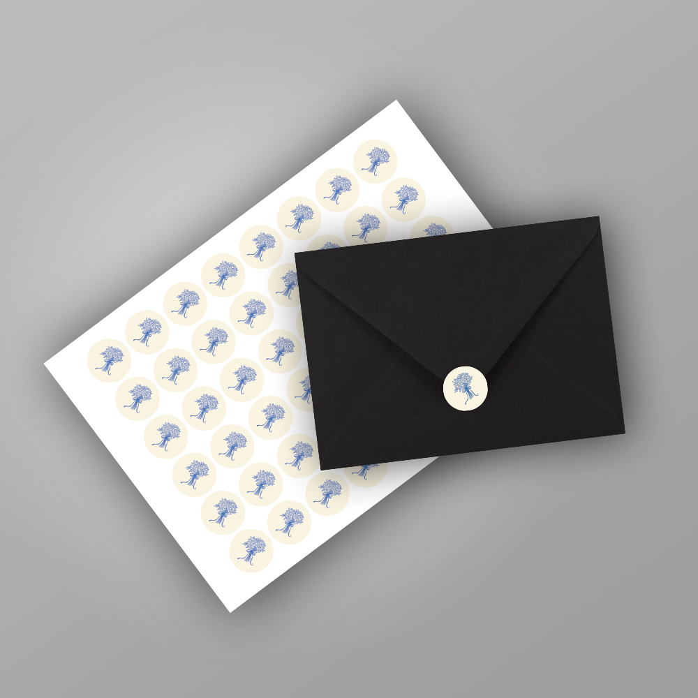 Show details for Belgravia Bloom -  Envelope Seal Stickers
